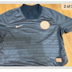 NIKE FC 1994 Short Sleeve Reversible Blue Soccer Top Crop Shirt Women's